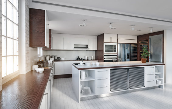modern  kitchen interior.