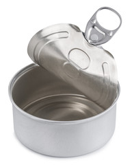 Open tin can. File contains clipping path.