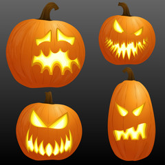 different Halloween pumkpins