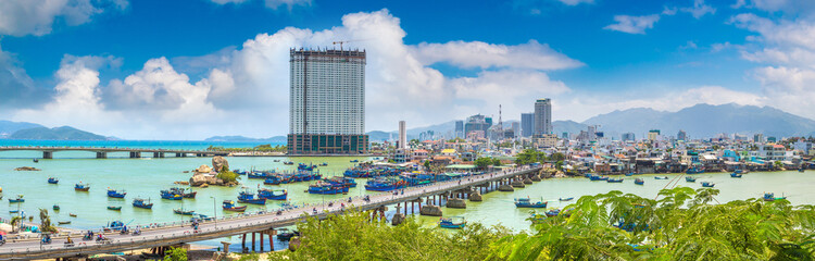 Fototapeta premium Fishing boats in Nha Trang, Vietnam