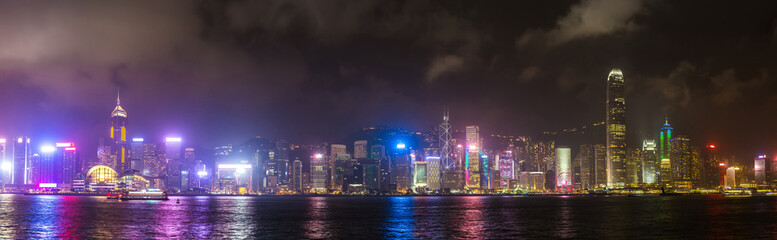 Naklejka premium Port Wiktorii w Hongkongu