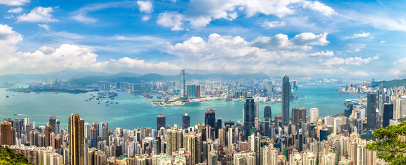 Fototapeta premium Panoramiczny widok Hong Kong