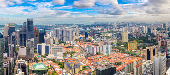 Plakat Panoramic view of Singapore