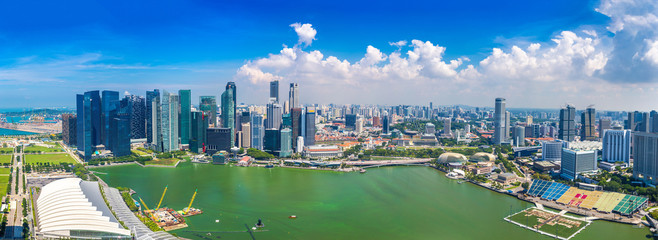 Fototapeta premium Panoramiczny widok na Singapur