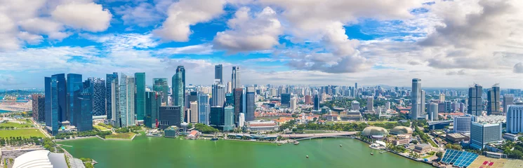 Fotobehang Panoramic view of Singapore © Sergii Figurnyi