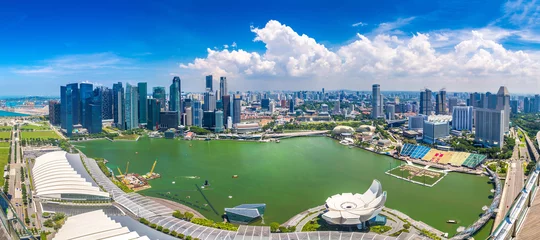 Zelfklevend Fotobehang Panoramic view of Singapore © Sergii Figurnyi