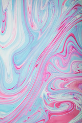 Abstract colored background. Stains of paint on the water. Ebru art, marbled paper.