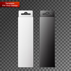 White And Black Product Package Box Illustration