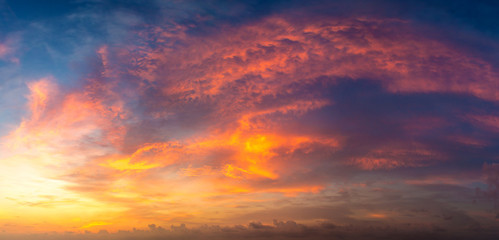 Sunset panorama at Maldives