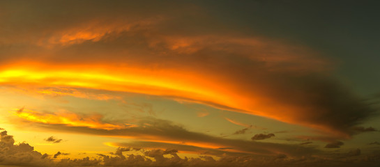 Sunset panorama at Maldives