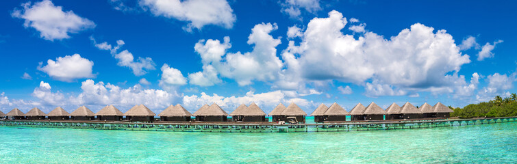 Fototapeta premium Water Villas (Bungalows) in the Maldives