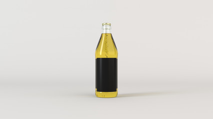 Mock up of beer bottle with blank label