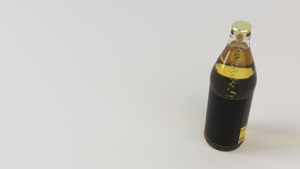 Mock up of beer bottle with blank label