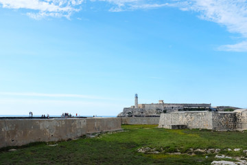Fototapeta na wymiar Morro-cabana Military History Park, Fort in Havana, Cuba