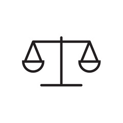 Law scale icon  Vector illustration, EPS10.