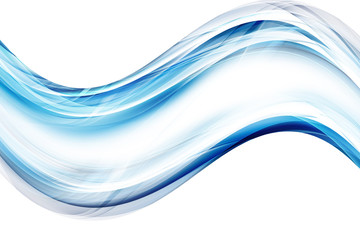 Elegant wave liquid design. Abstract blue and white background.