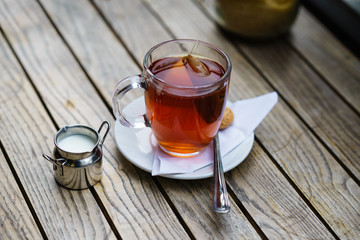 Cup of English tea whit milk