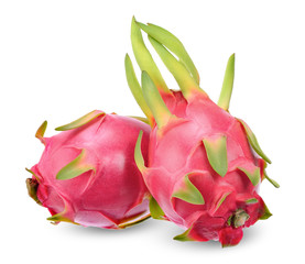Dragon fruit isolated on white clipping path