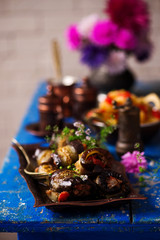 turkish eggplant rolls  with minced meat