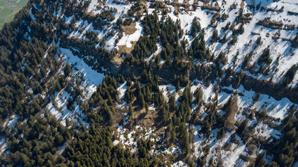 aerial view of beautiful alps mountain switzerland europe on calm sunny day