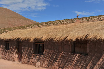 Fototapeta na wymiar Chile. Shepherd's cottage in the high Andes.
