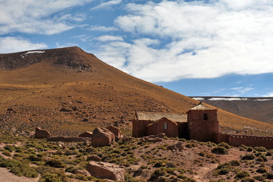 Chile. Shepherd's cottage in the high Andes.