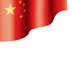 China flag, vector illustration on a white background.