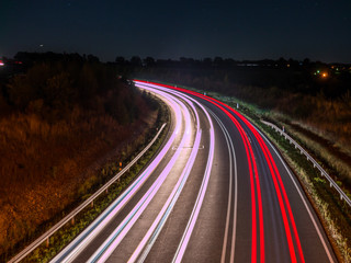 Lichtzieher auf der Autobahn