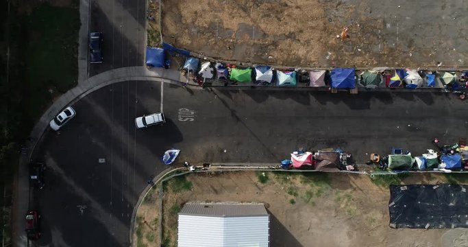 Homeless camp in Sacramento California