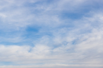 White clouds on a blue sky.