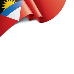 Antigua and Barbuda flag, vector illustration on a white background