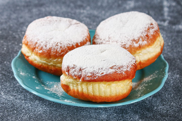 Jewish holiday Hanukkah and its attributes - donuts