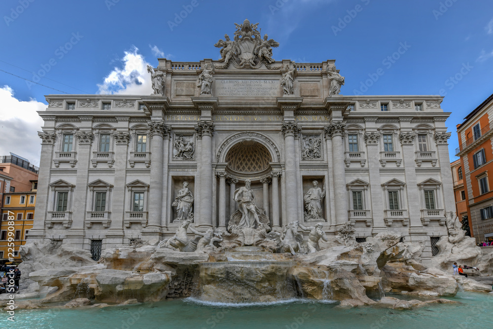 Poster trevi fountain - rome, italy