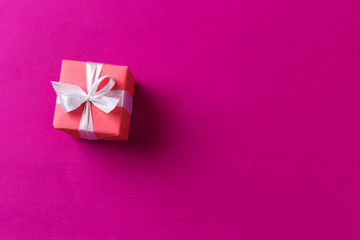 gift box on color background