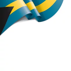 Foto op Plexiglas Bahamas flag, vector illustration on a white background © butenkow