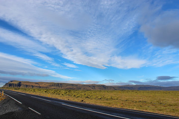 Fototapeta na wymiar roads of Southeast Iceland