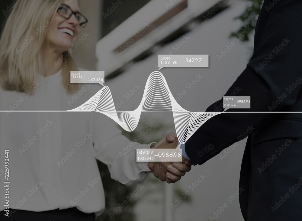 Poster graph data show summary analysis icon graphic