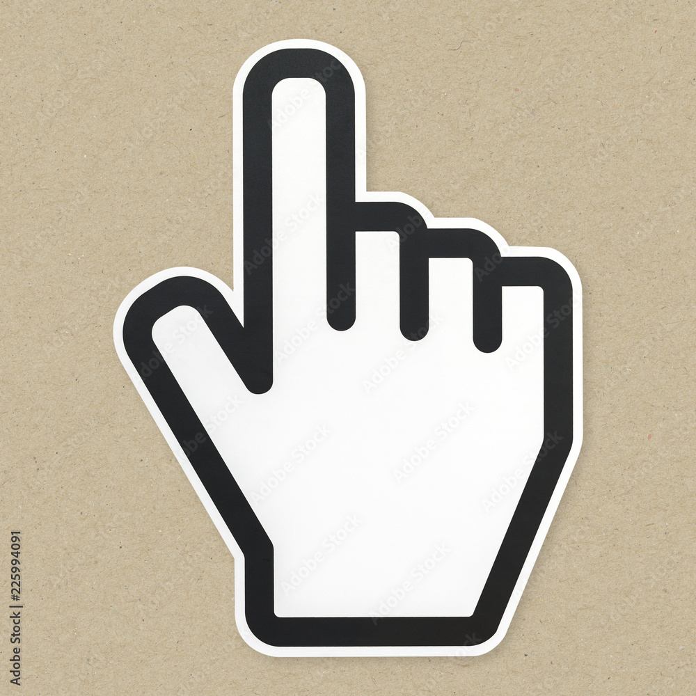 Poster computer arrow cursor icon isolated