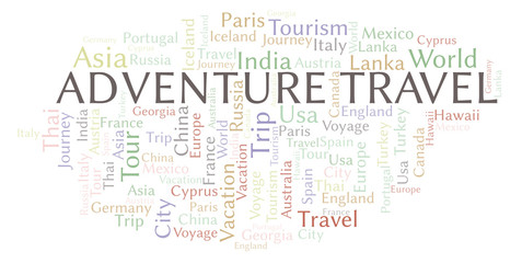 Adventure Travel word cloud.