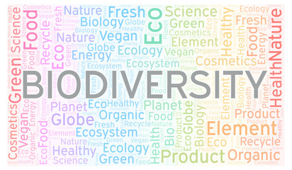 Obraz premium Biodiversity word cloud.