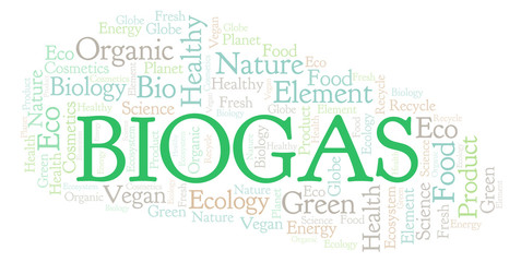 Obraz premium Biogas word cloud.