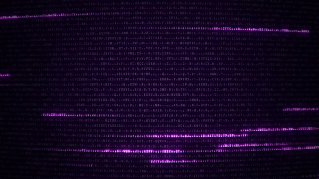 Technologic background with representation of binary code. Animation of seamless loop.