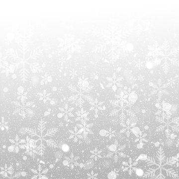 Winter Holiday Background With Snowflakes © Ashwini