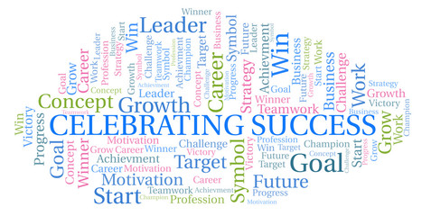Fototapeta premium Celebrating Success word cloud.