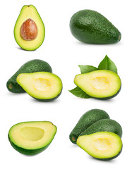 Avocado isolated on white