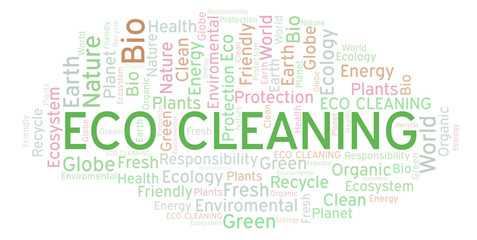 Obraz premium Eco Cleaning word cloud.