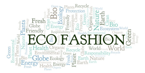 Fototapeta premium Eco Fashion word cloud.