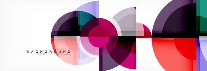 Vector fantastic circle modern geometric background template