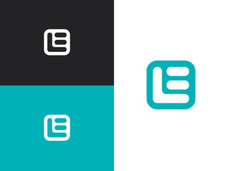 Initial letter E logo design template elements