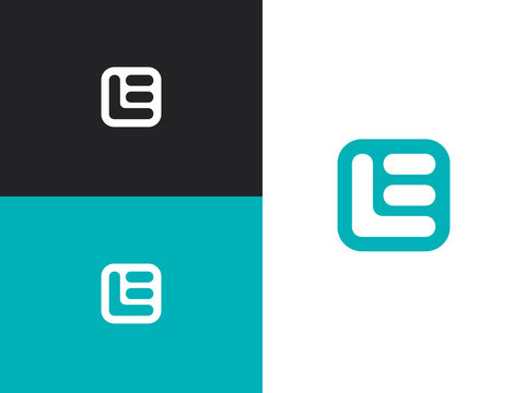 Initial letter E logo design template elements